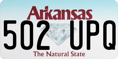 AR license plate 502UPQ