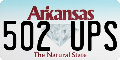 AR license plate 502UPS