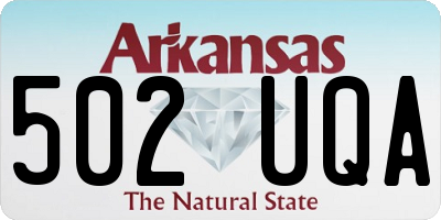 AR license plate 502UQA
