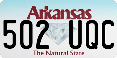 AR license plate 502UQC