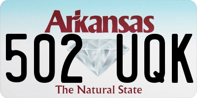 AR license plate 502UQK