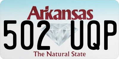 AR license plate 502UQP