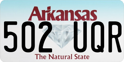 AR license plate 502UQR