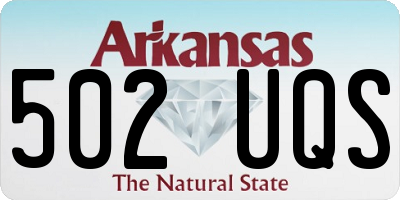 AR license plate 502UQS