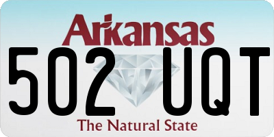 AR license plate 502UQT