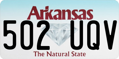 AR license plate 502UQV