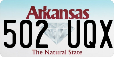AR license plate 502UQX