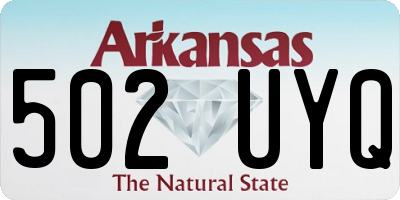 AR license plate 502UYQ