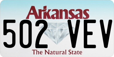AR license plate 502VEV