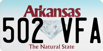 AR license plate 502VFA