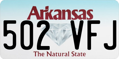 AR license plate 502VFJ