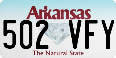 AR license plate 502VFY