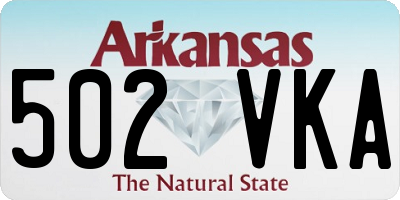 AR license plate 502VKA