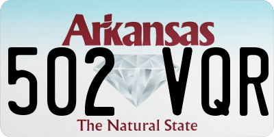AR license plate 502VQR