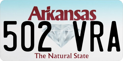 AR license plate 502VRA