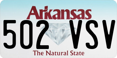 AR license plate 502VSV