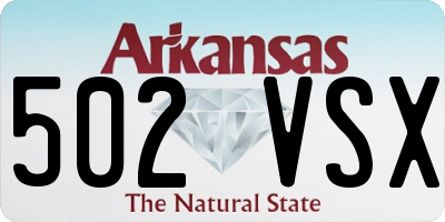 AR license plate 502VSX