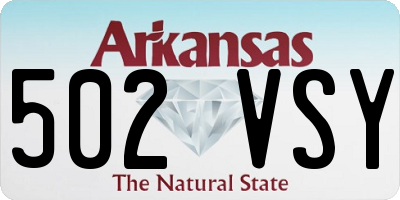 AR license plate 502VSY