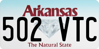 AR license plate 502VTC