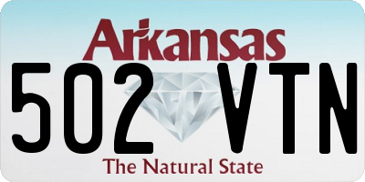 AR license plate 502VTN