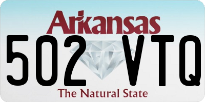 AR license plate 502VTQ