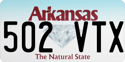 AR license plate 502VTX