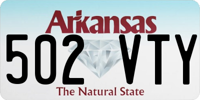 AR license plate 502VTY