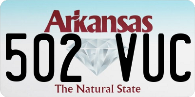 AR license plate 502VUC