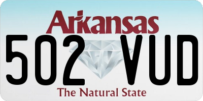 AR license plate 502VUD
