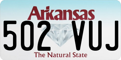 AR license plate 502VUJ