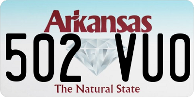 AR license plate 502VUO