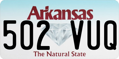 AR license plate 502VUQ