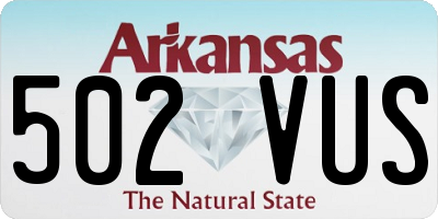 AR license plate 502VUS