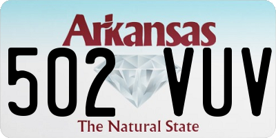 AR license plate 502VUV