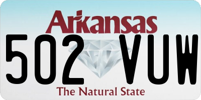AR license plate 502VUW