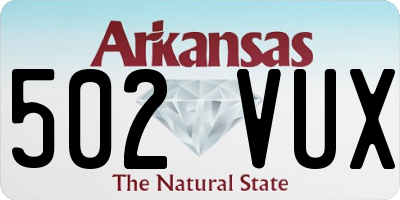 AR license plate 502VUX