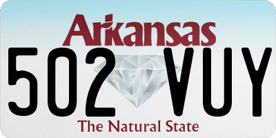 AR license plate 502VUY
