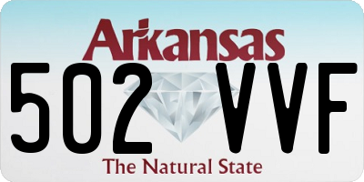 AR license plate 502VVF