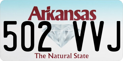 AR license plate 502VVJ