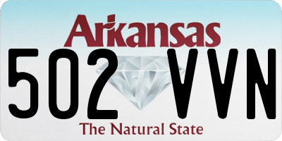 AR license plate 502VVN