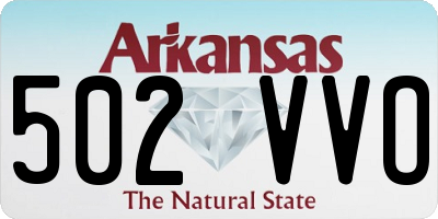 AR license plate 502VVO