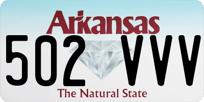 AR license plate 502VVV
