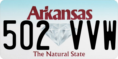AR license plate 502VVW