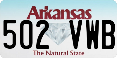 AR license plate 502VWB