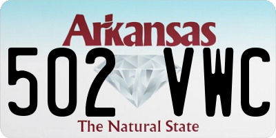 AR license plate 502VWC