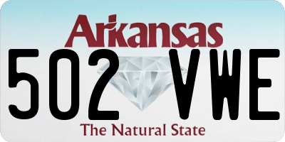 AR license plate 502VWE