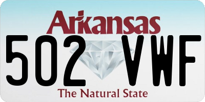 AR license plate 502VWF