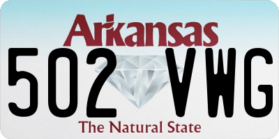 AR license plate 502VWG
