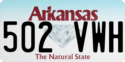 AR license plate 502VWH