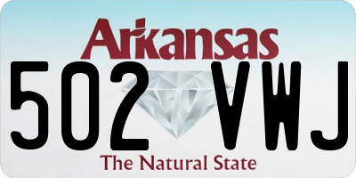 AR license plate 502VWJ